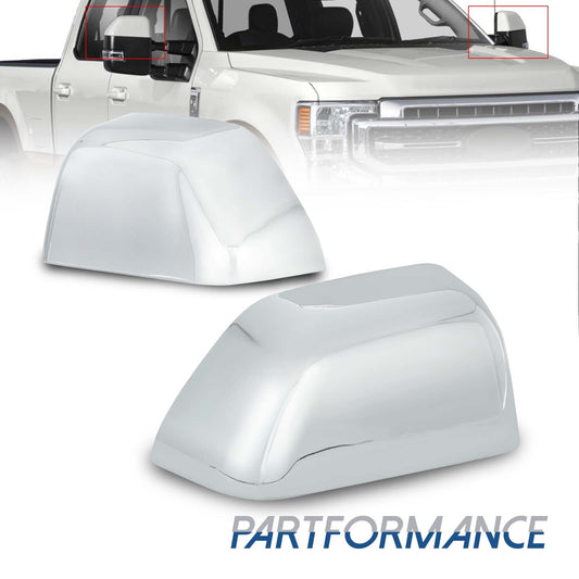Top Half Tow Mirror Protector for CHRome for 2017 - 2024 for F250 F350 Super Duty - v