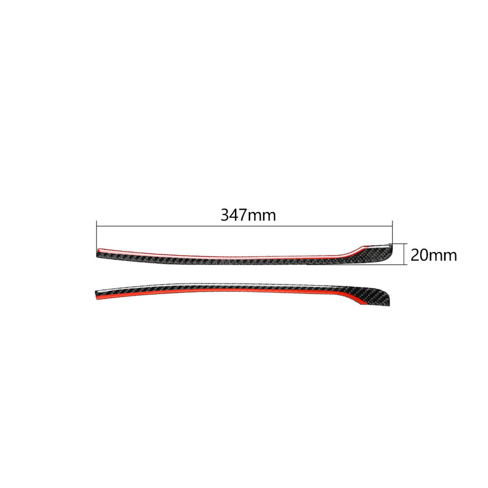 3Pcs Carbon Fiber Gear Shift Panel Frame Cover Trim for Dodge Durango 2014-2020 v