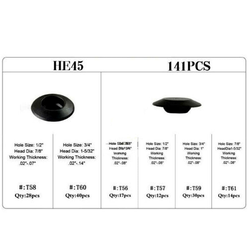 6-digit car body plastic plug button flushing installation sheet metal plug classification 1/2- n