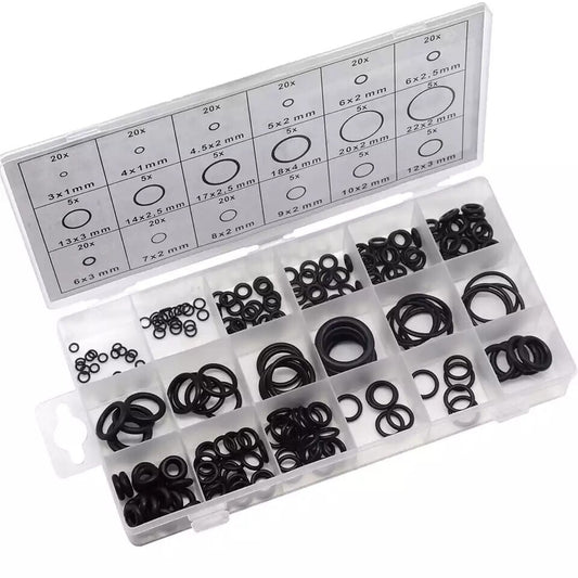 225 Pcs Universal Rubber O-ring Metric Assortment Set Gasket Seal Mm Kit Q