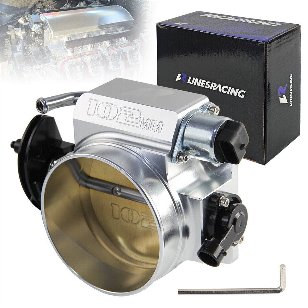 102MM Throttle Body+TPS IAC for Chevy GM Gen III LS1 LS2 LS3 LS6 LS7 SX Silver