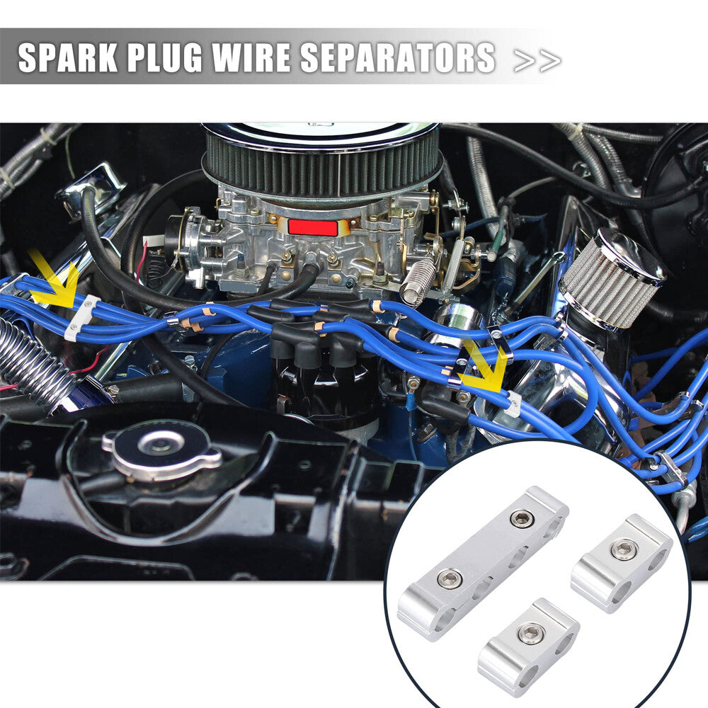 Engine Spark Plug Wire Aluminum Separator Divider 8mm 9mm10mm Fit for Ford for Chevy