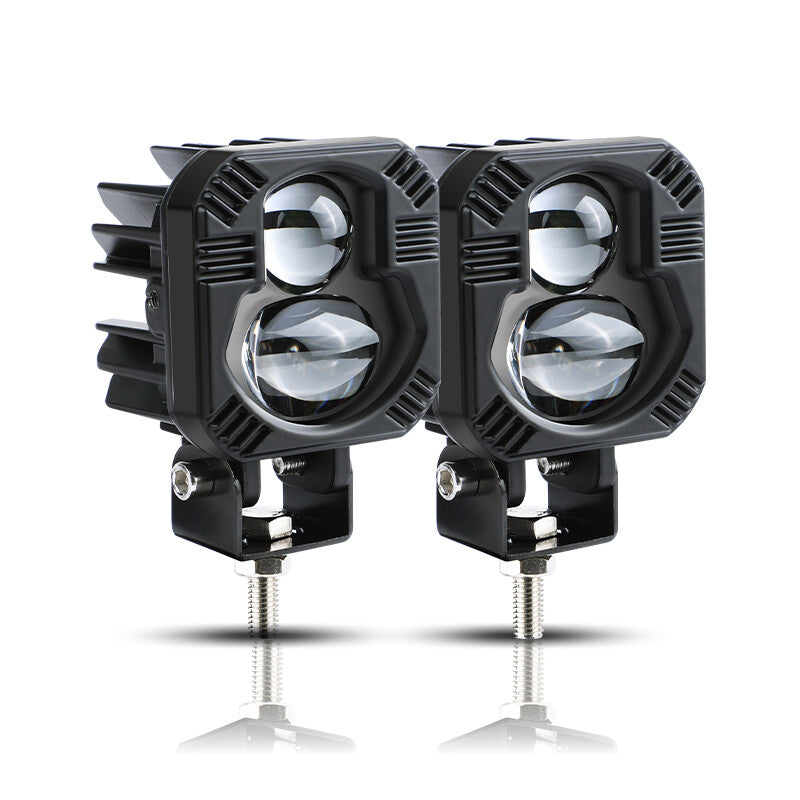 2X LED Work Light Pods Spot Fog Lamp Yellow White Hi/Low For ATV SUV Motorcycle