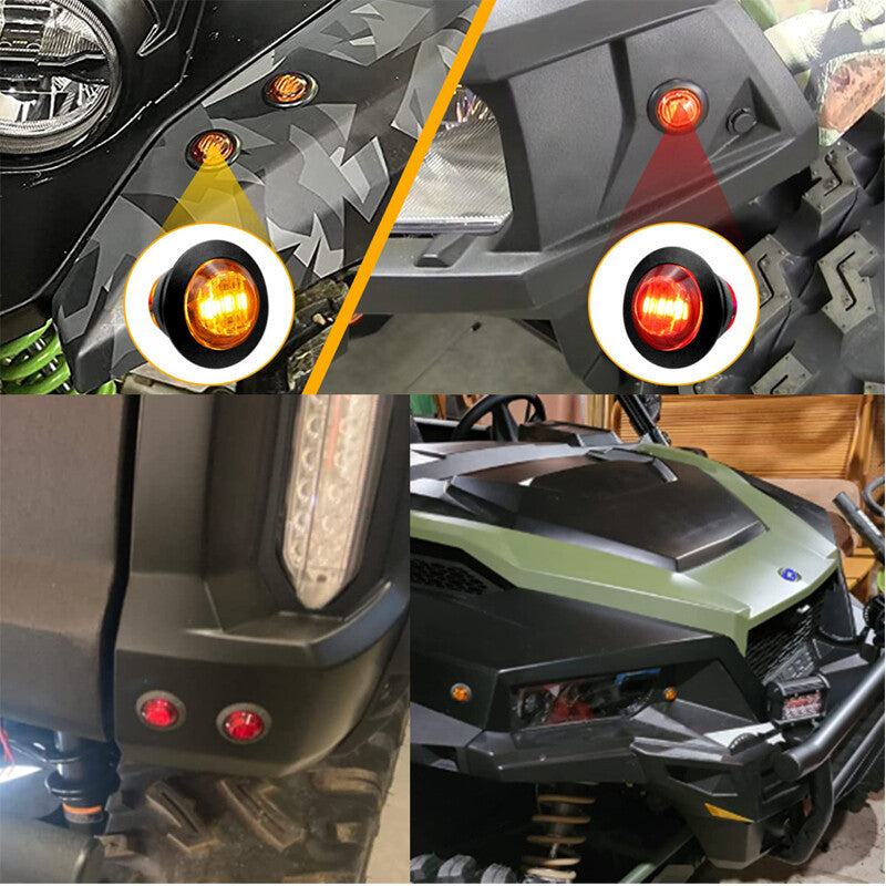 Universal All-Terrain Vehicle (UTV) Rocker Switch Turn Signal Light Wiring Harness Kit - Side by Side n