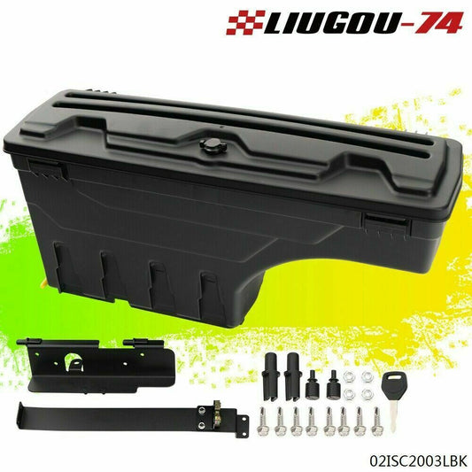 Left Rear Driver Side Truck Bed Storage Box Tool Box Fits 07-20 for Tundra - v