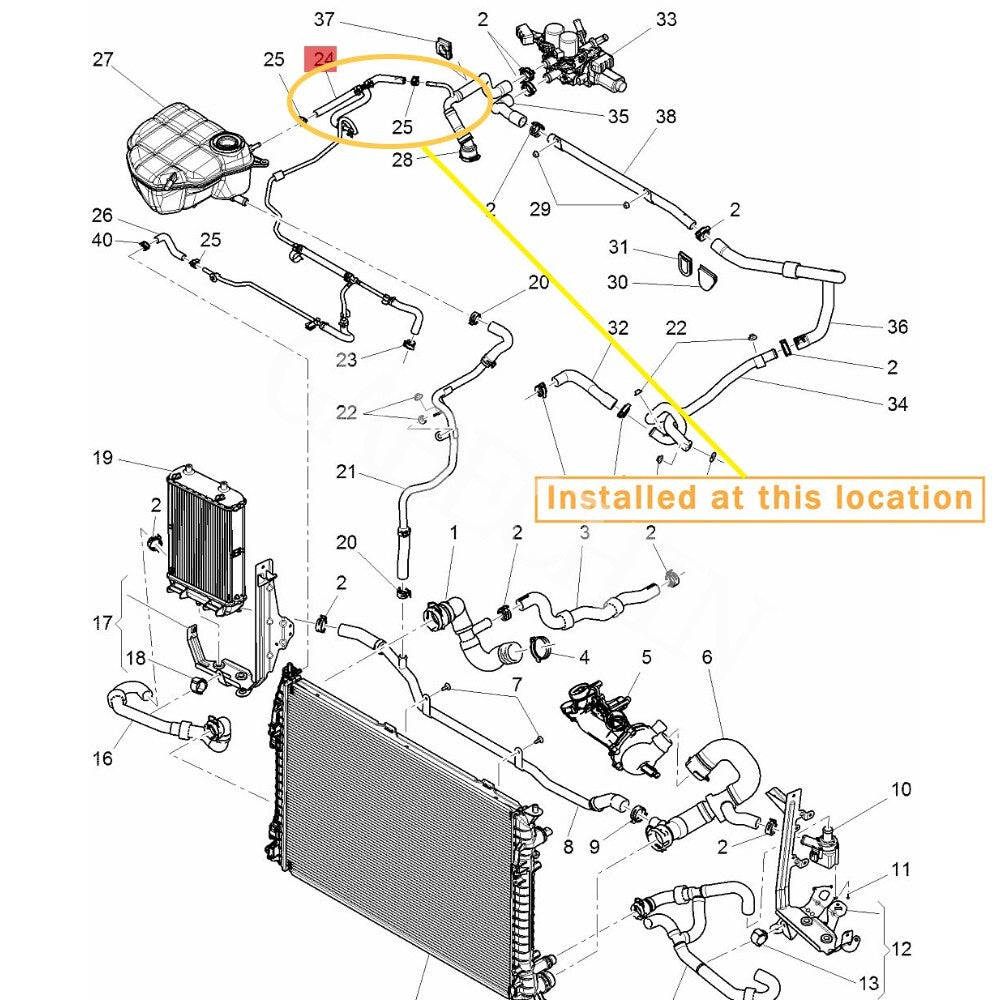 Radiator ventilation duct for Bentley GT 12-17 : 3W0121632C