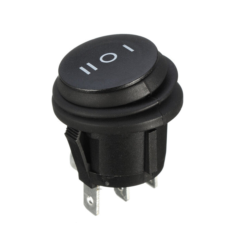 5x ON/OFF/ON 3 Position Boat 3Pin Round Rocker Switch SPDT 6A/250V 10A/125VAC v