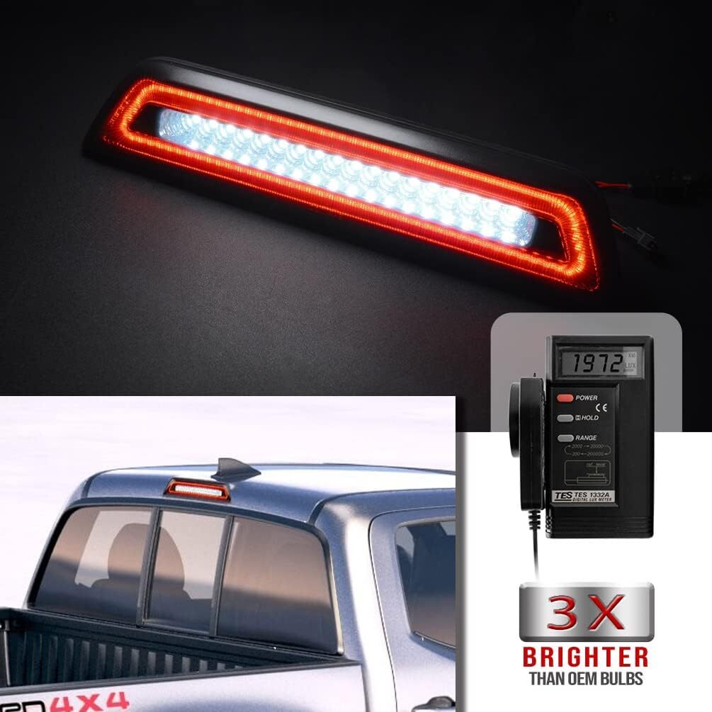 Red smoked lens LED third brake light stop taillight applicable to 16-22 Tacoma - n