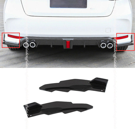for Toyota for Corolla Sedan 19-22 Carbon Fiber Rear Bumpers Lip Side Skirt Splitter