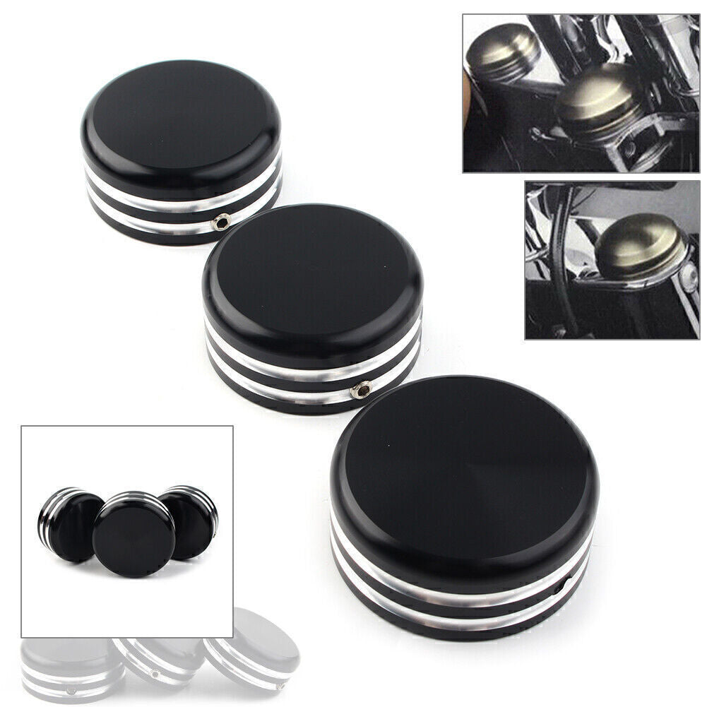 for Harley Sportster 883 Iron Low XL883L 3X Motorcycle Upper Fork Stem Nut Cover Q