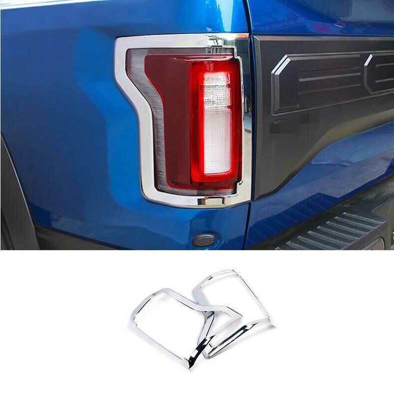 for ford  F-150 F150 2015-2020 Chrome Outer Rear Tail Light Lamp Frame Cover Trim