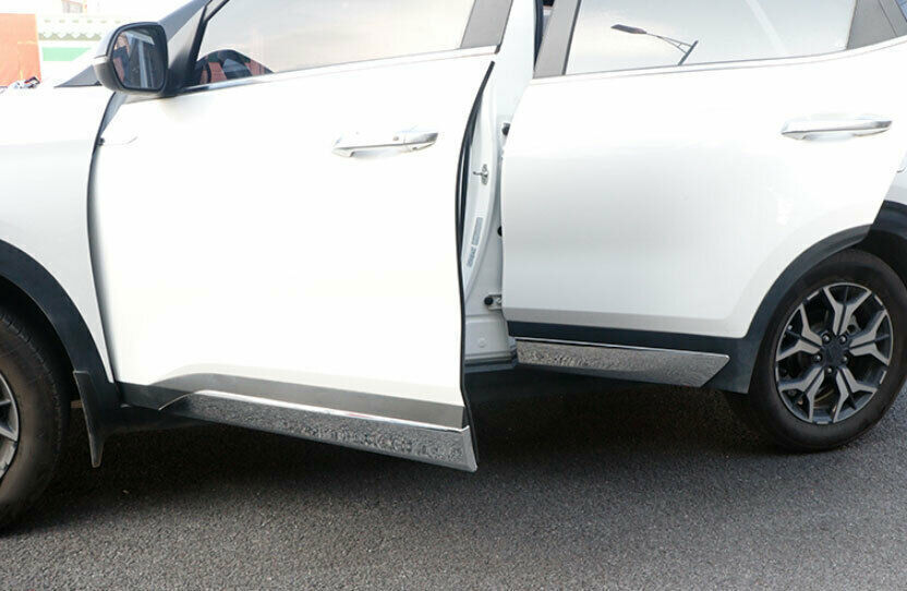 4P for Kia Seltos 2020-2023 ABS Chrome Side Door Body Skirt Molding Trim Decor