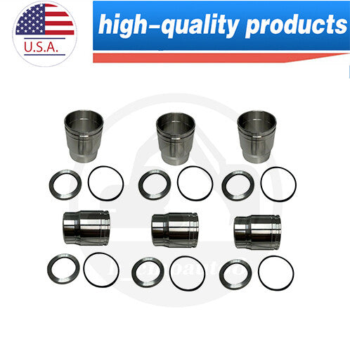 6PCS Injector w/ 3686961 Sleeve Kit Cup Tube W/Seal for ISX single Cam