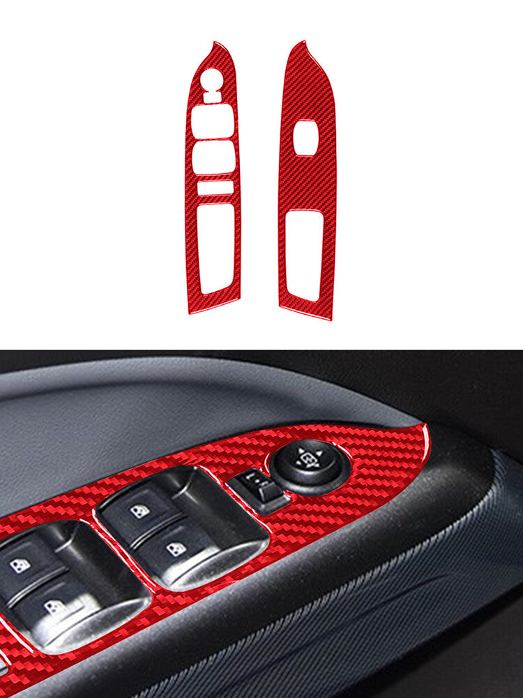 Carbon fiber style rear fog lamp cover decoration suitable for 2011-2020 for Senna - v