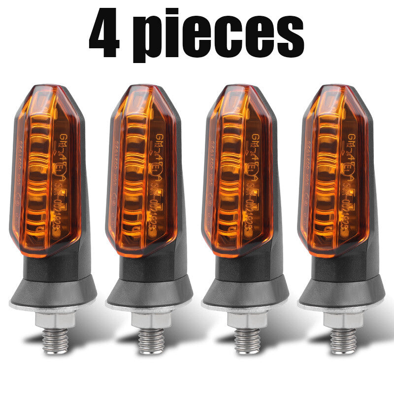 4X Universal LED Motorcycle Turn Signal Indicator Light Amber Blinker Lamp 12V