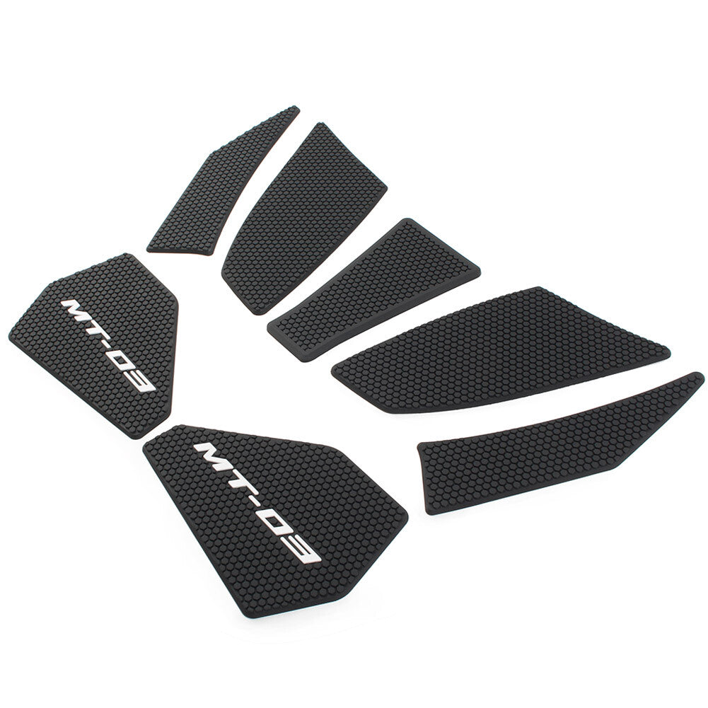 Tank Side Knee Pads Rubber Grips Stickers for YAMAHA MT 03 MT-03 2021+ Black Q