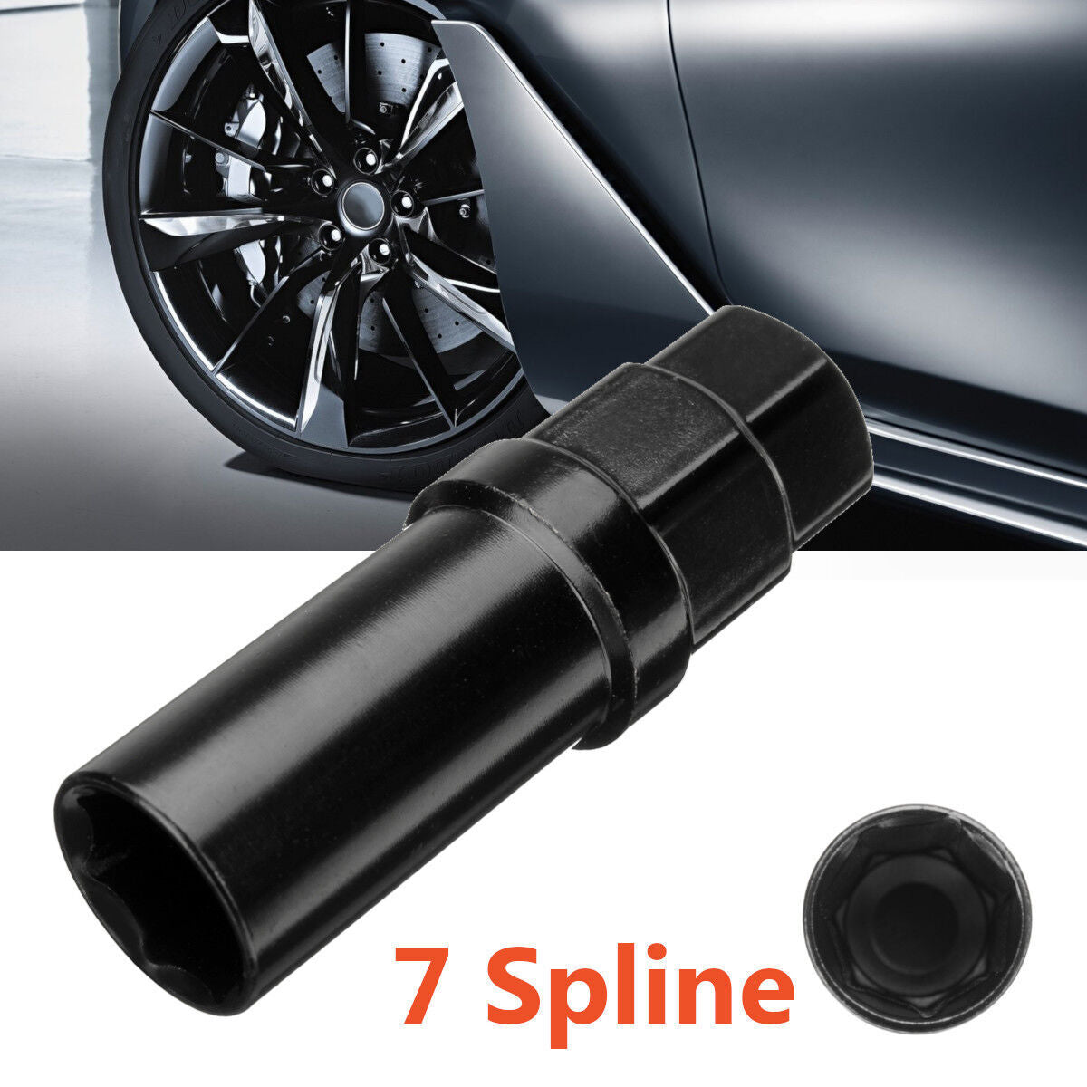 7 Spline Drive Tuner Lug Socket Wheel Nut Tuner Locking Key Removal Tool! Q