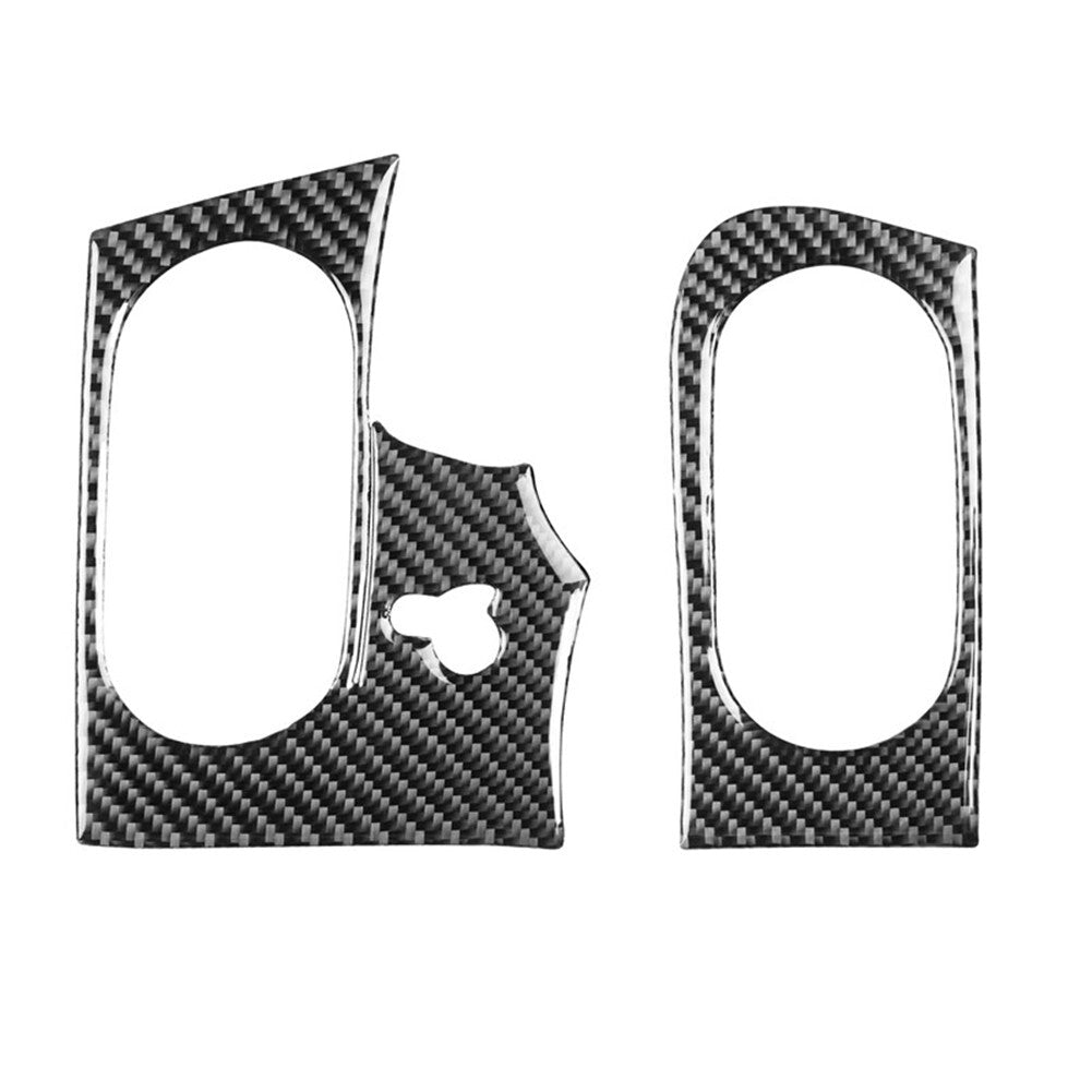 2X Red Carbon Fiber Passenger Side Dash Sticker Trim for Hyundai Azera 2006-2011 v
