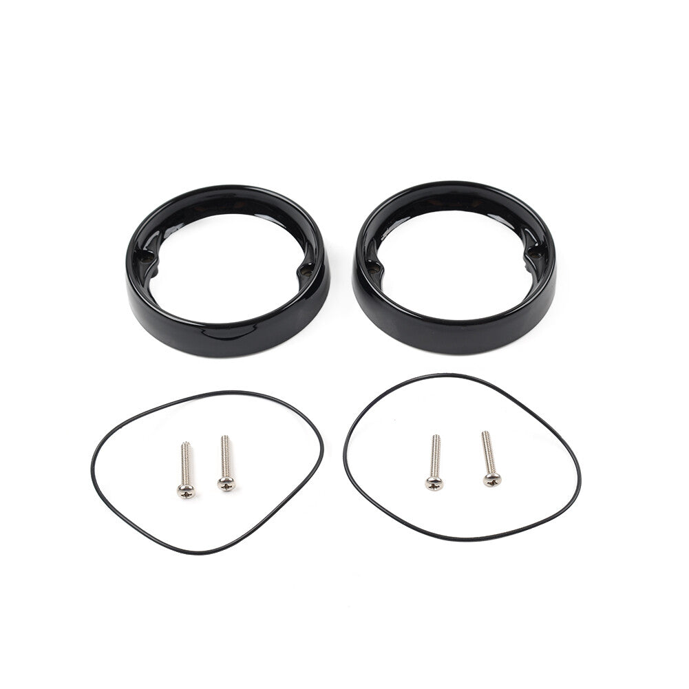1 Pair Turn Signal BezelsBlack for Harley Road King Glide Electra Glide