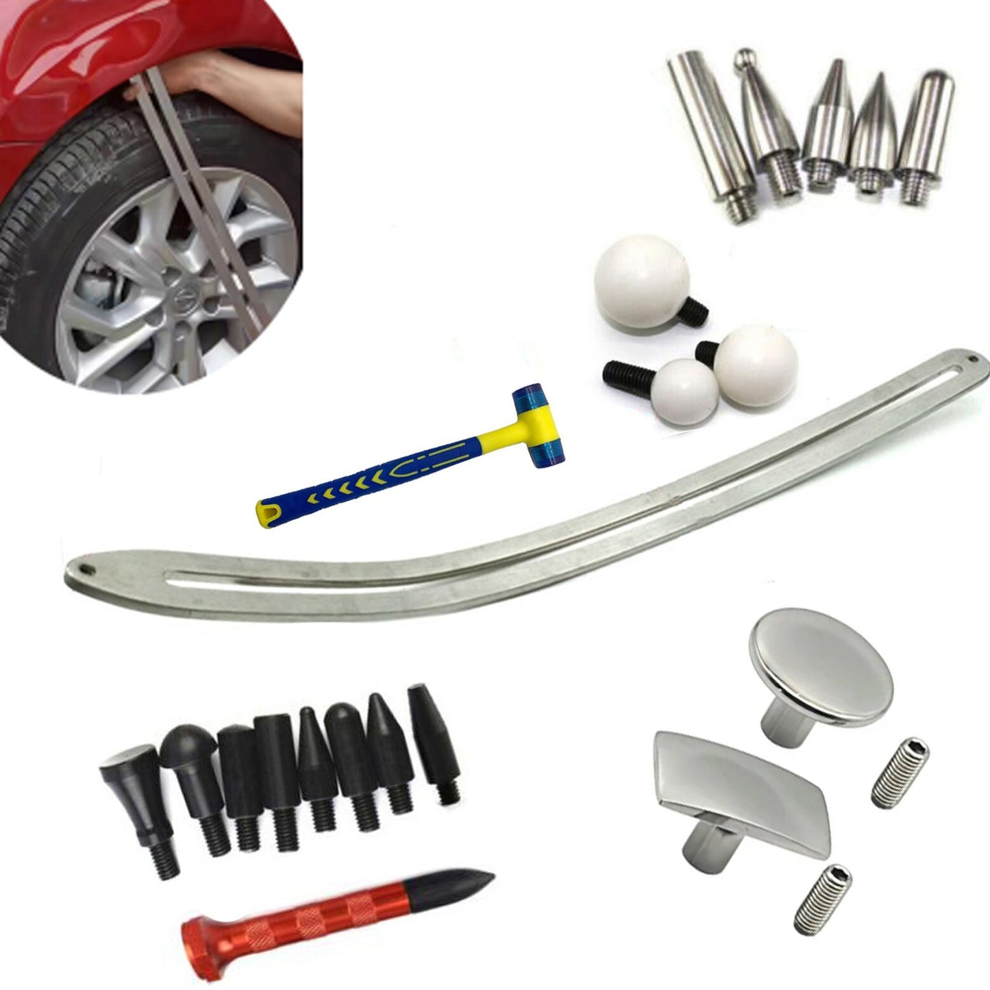 Car Dent Repair Tool Kit,Car Dent Removal,Fender Damage Repair,Lifter Puller v