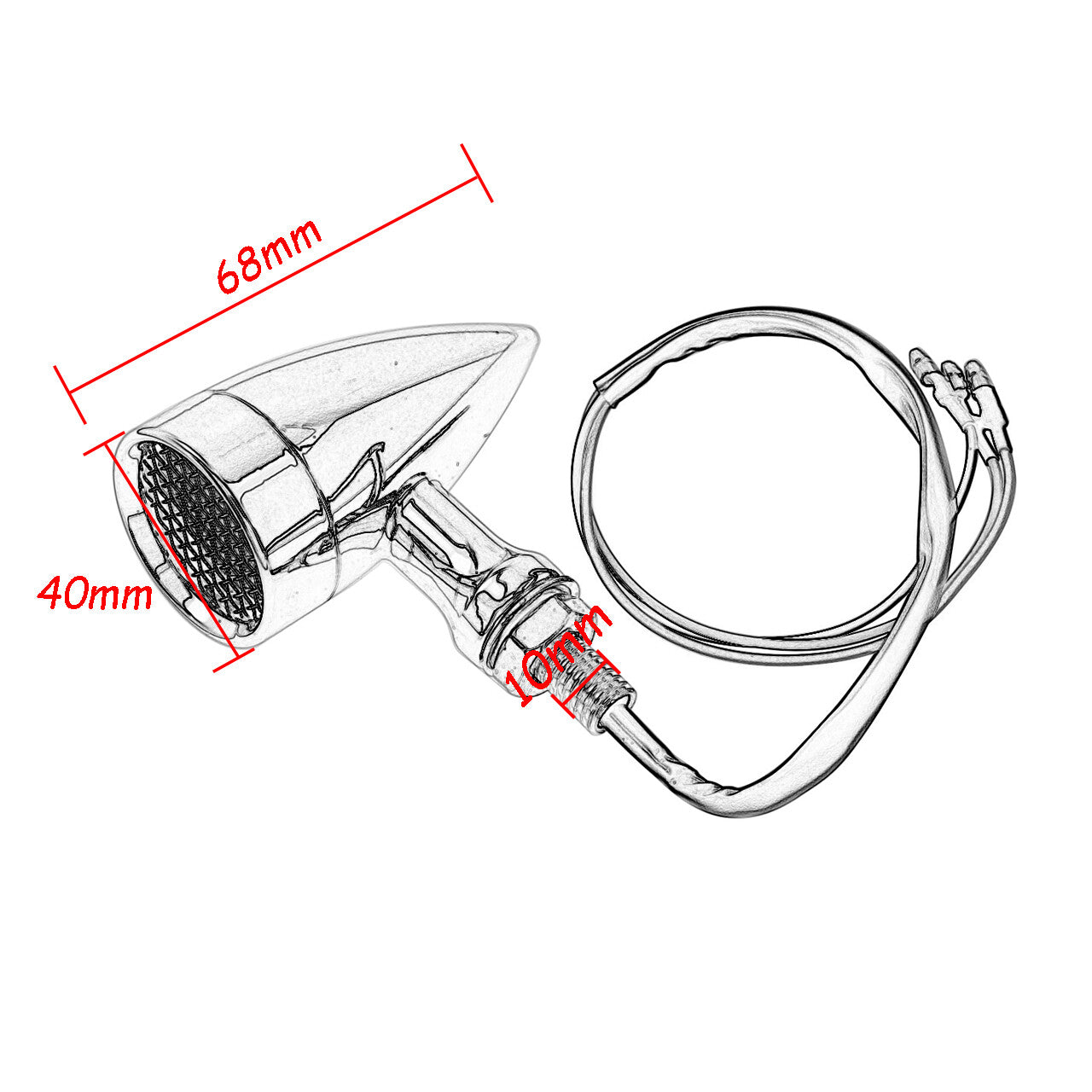 2x 10mm Grille Turn Signal Amber Indicator Light for Harley Sportster 883 1200 Q