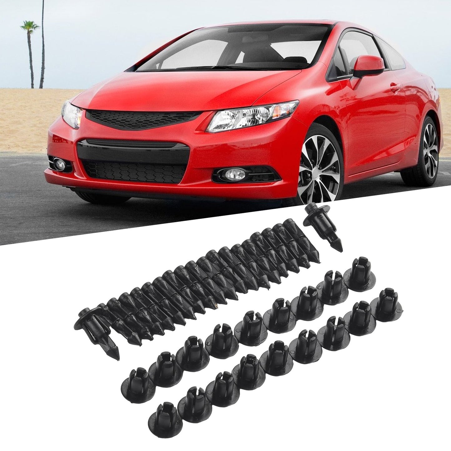 for Suzuki - 20 Pcs 6mm Plastic Rivet Bike Fairing Trims Clips-Set v