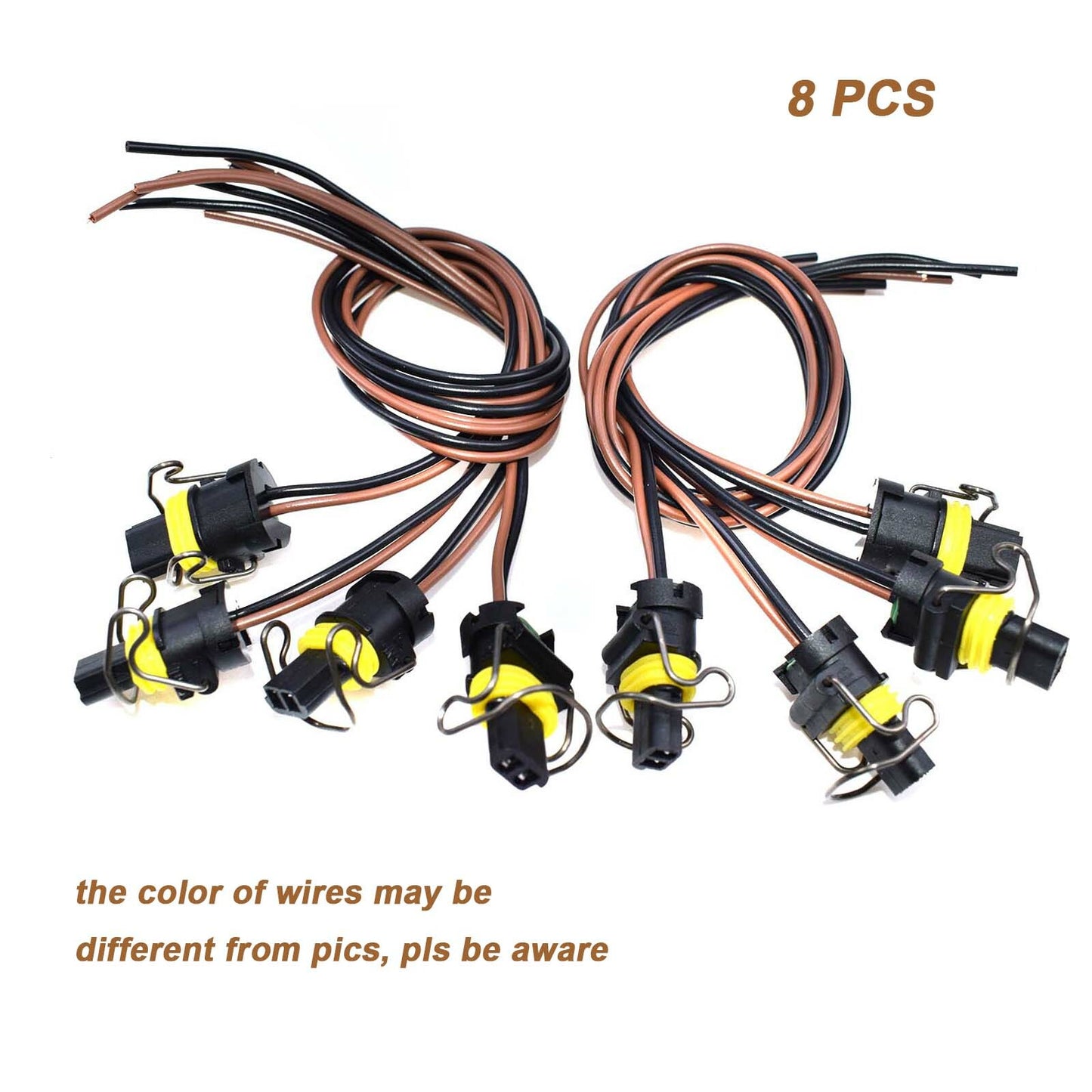 8-piece injector connector IPR valve tail for 6.0 and 7.3 diesel engines. n