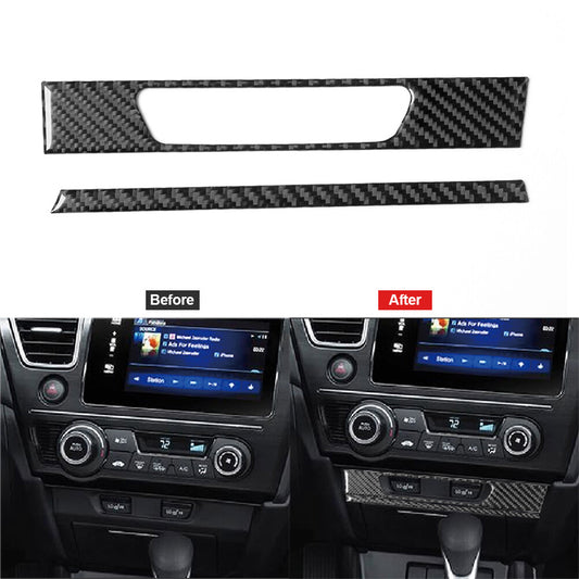 2Pcs Carbon Fiber Cheat Heated Button Sticker Trim Cover for Honda for Civic Coupe