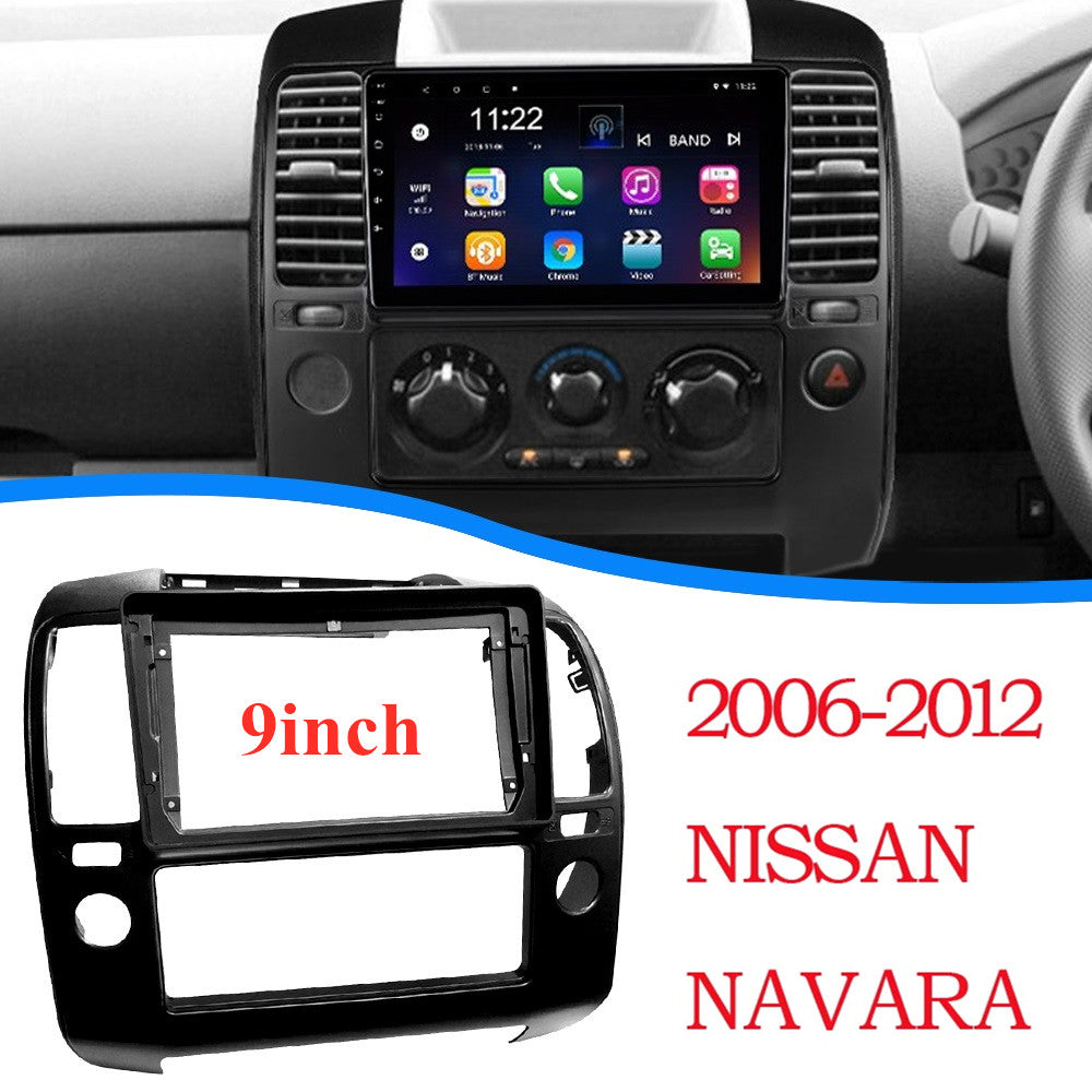 9-inch 2DIN stereo radio Fascia panel frame dashboard trim for Navara 2006-2012 - n