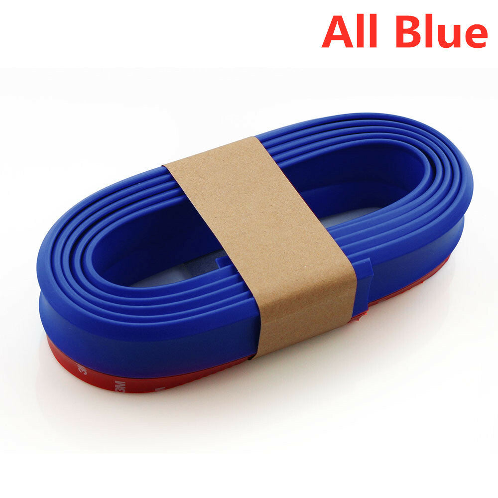Rubber Lip Skirt Protector Front Bumper Splitter Chin Spoiler Body Kit Trim Q