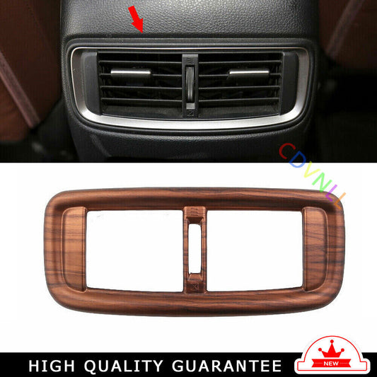 Rear Air Outlet Vent Frame Trim 1X for Honda CRV CR-V 2017-2022 Matte Peach Wood