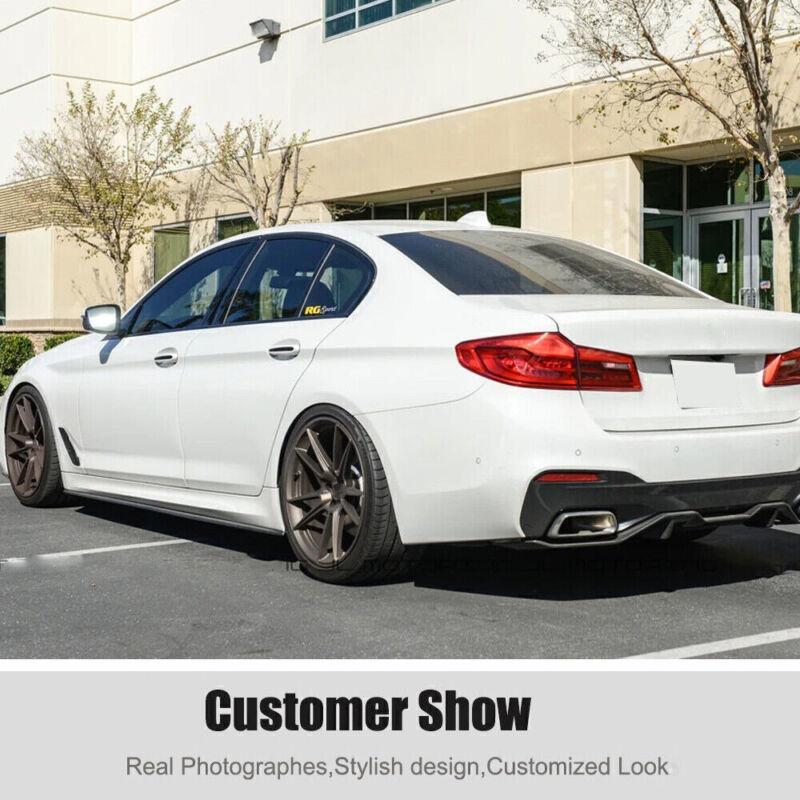 Suitable for BMW G30 540i M-Sport F90 M5 2017+ MP with extended carbon fiber side skirts.
