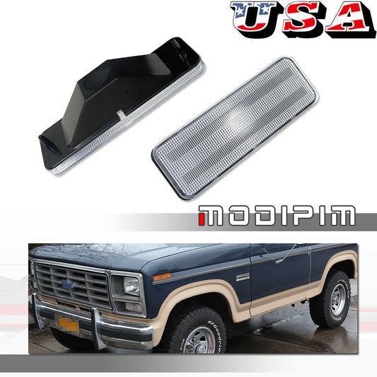 Transparent front turn signal light housing kit suitable for 80-86 for Mustang F150 F250 F350- v