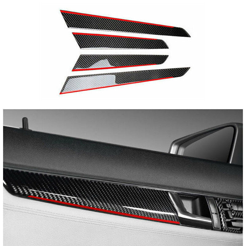 Carbon fiber interior door panel cover decorative sticker for W204 2007-2013 n