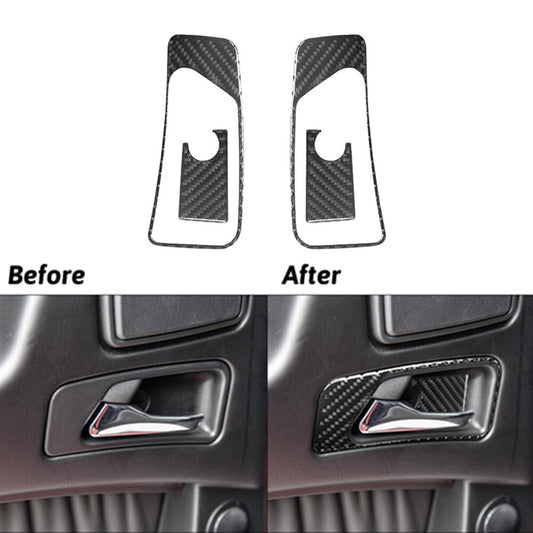 4Pcs Red Central Control Trim Type-A Carbon Fiber For Tacoma 2012-2015 v
