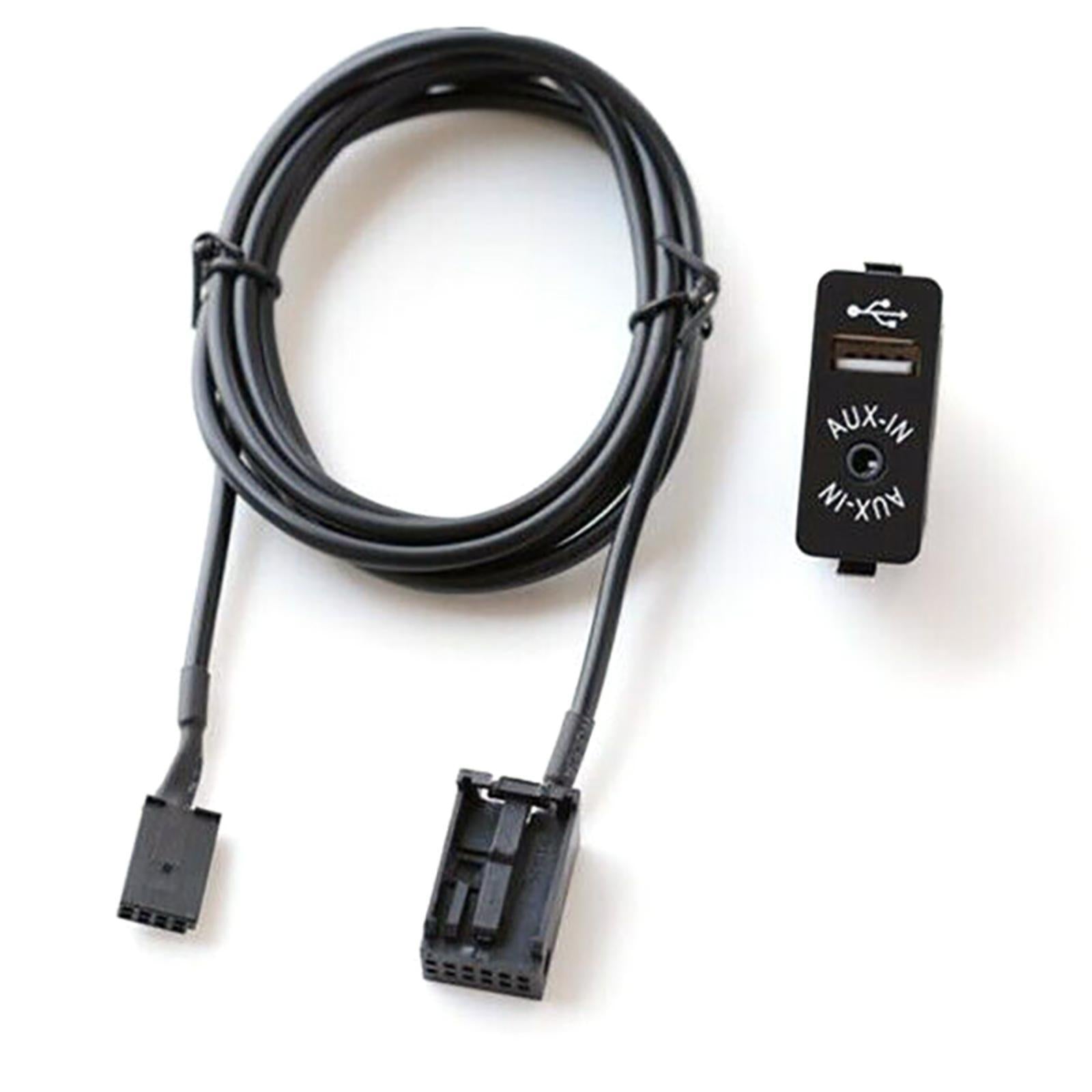 For NAVIGATION AUX Interface AUX USB Dash Audio 12Pin Cable for BMW E39 E53 X5
