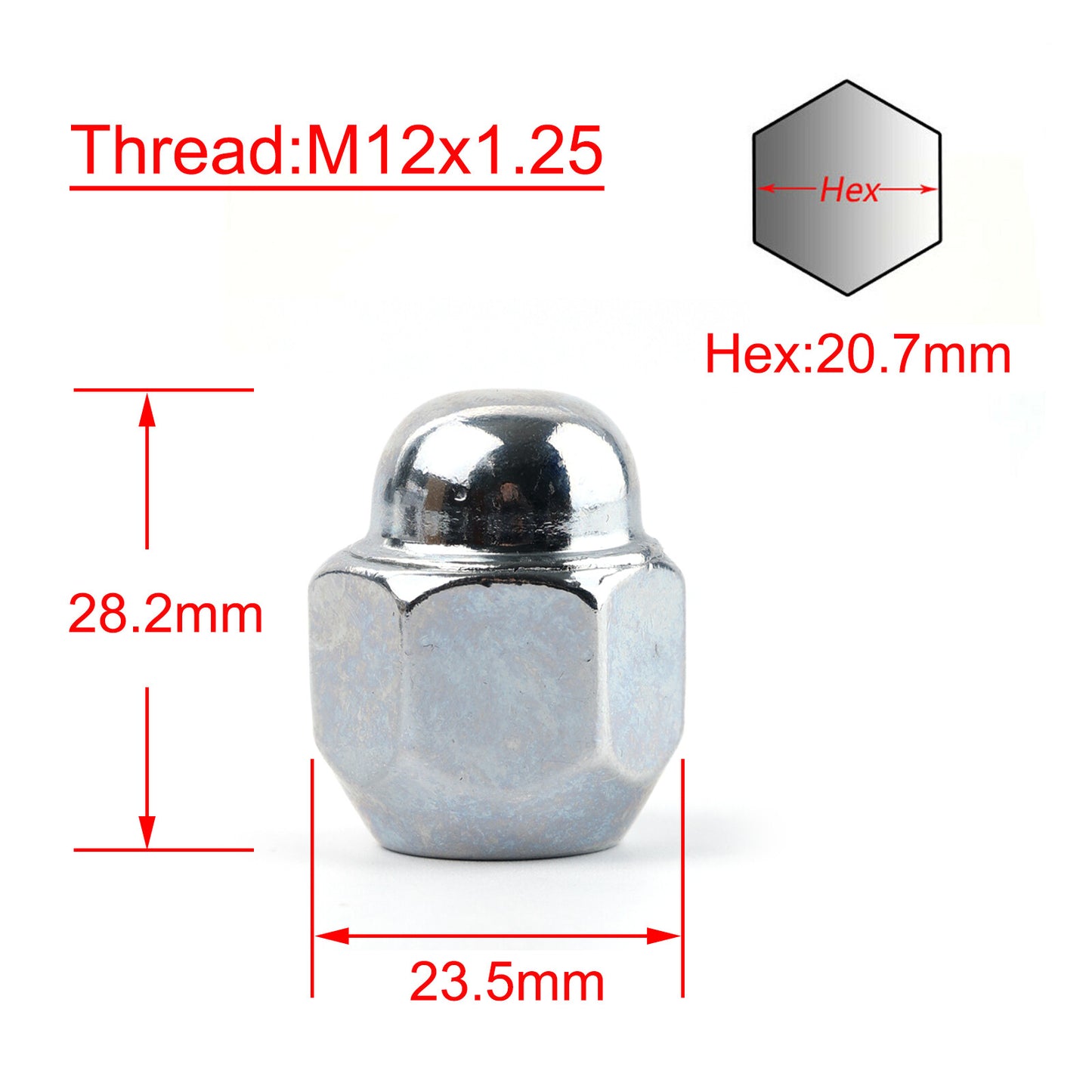 4X for Infiniti G20 for Nissan Armada Condor Car Wheel Lug Nuts Bolts M12X1.25 21Hex Q