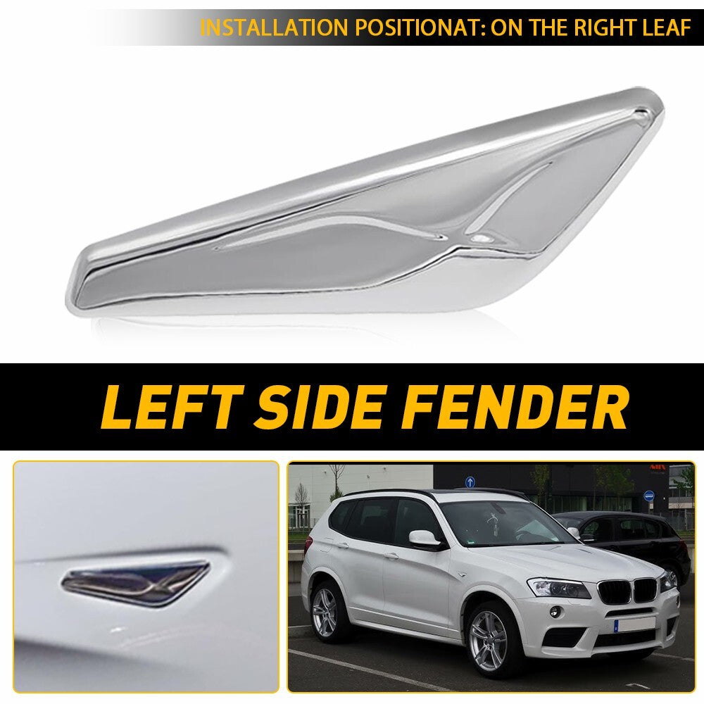 White Passenger Side LED Fender Side Marker Light Turn Signal for X3 F25 X5- v