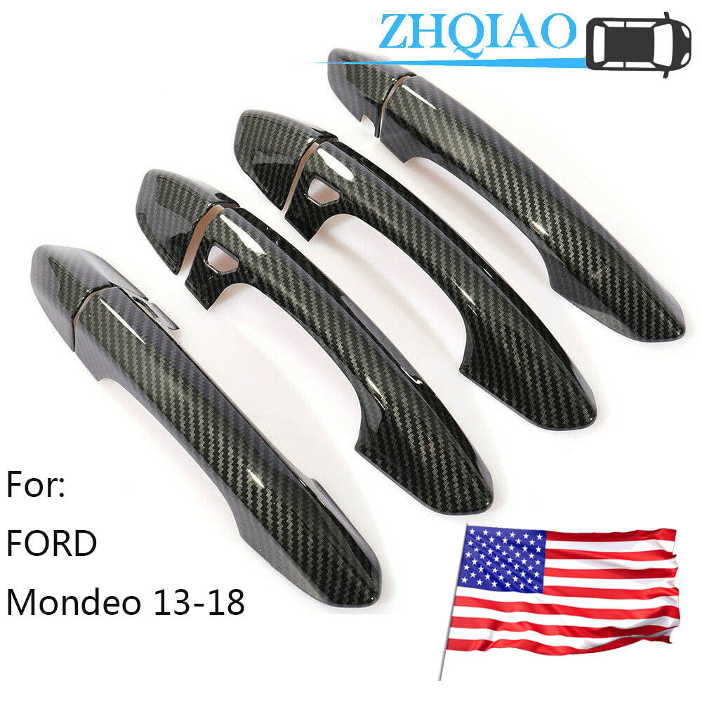 For 2013-2021 for Ford Fusion Mondeo 15-20 Edge Carbon Fiber Door Handle Cover for Smart