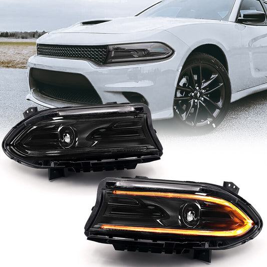 2P For 2022-2023 for Dodge Charger Halogen Projector Headlights Headlamps Left Right