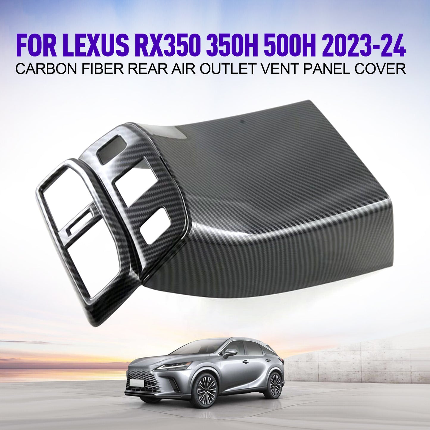 Carbon fiber exterior rear vent panel cover for Lexus RX350 350h 500h