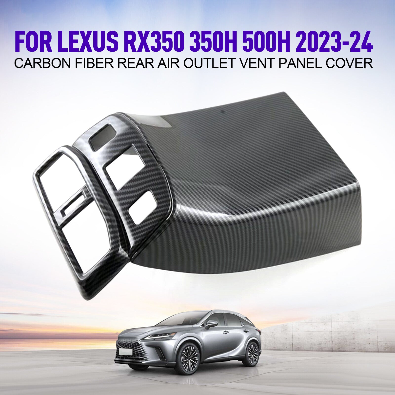 Carbon fiber exterior rear vent panel cover for Lexus RX350 350h 500h