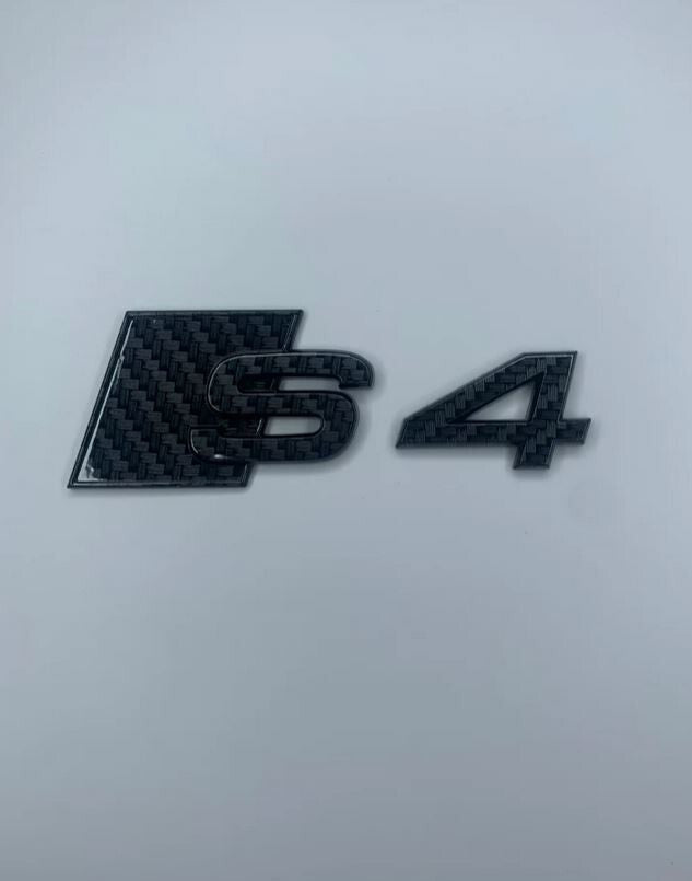 for Alfa Romeo side fender stickers, badges, logos, carbon white 2x