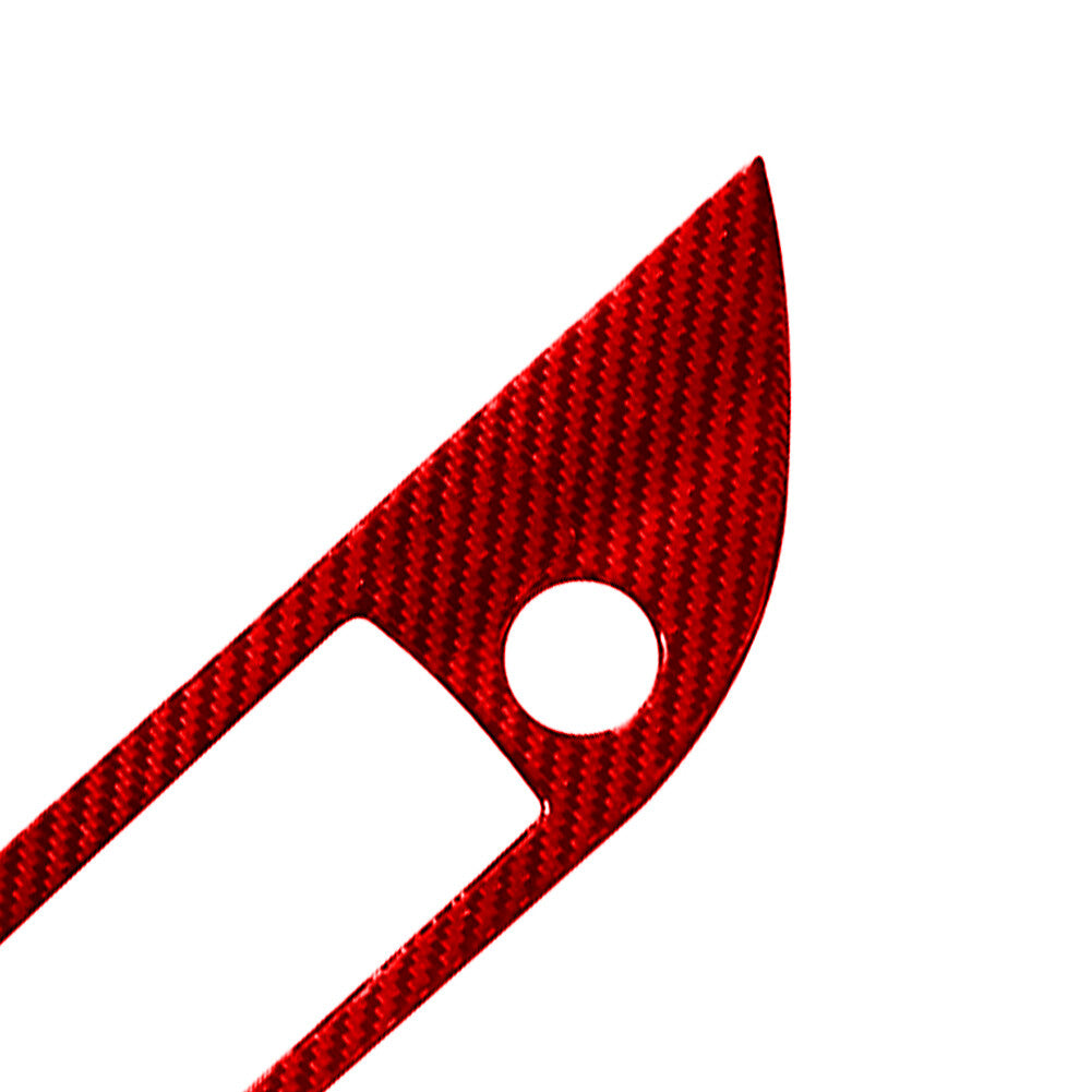 Red Carbon Fiber Central A/C Console Panel Cover Trim for RAM Promaster 2014-21 v