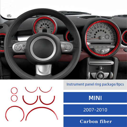 3Pcs Carbon Fiber Steering Wheel Accent Cover Trim for ACURA TL 2009-2014 v