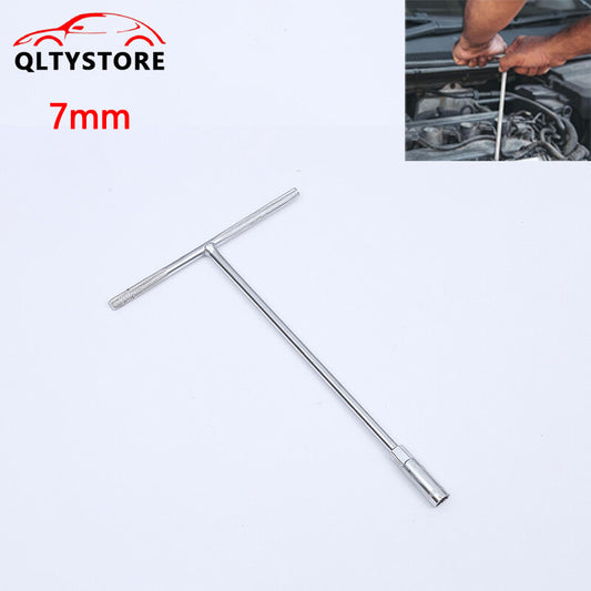 1Pc 7mm Metric T-Handle T Handle 45Steel Socket Wrench Tool For Car Motorcycle