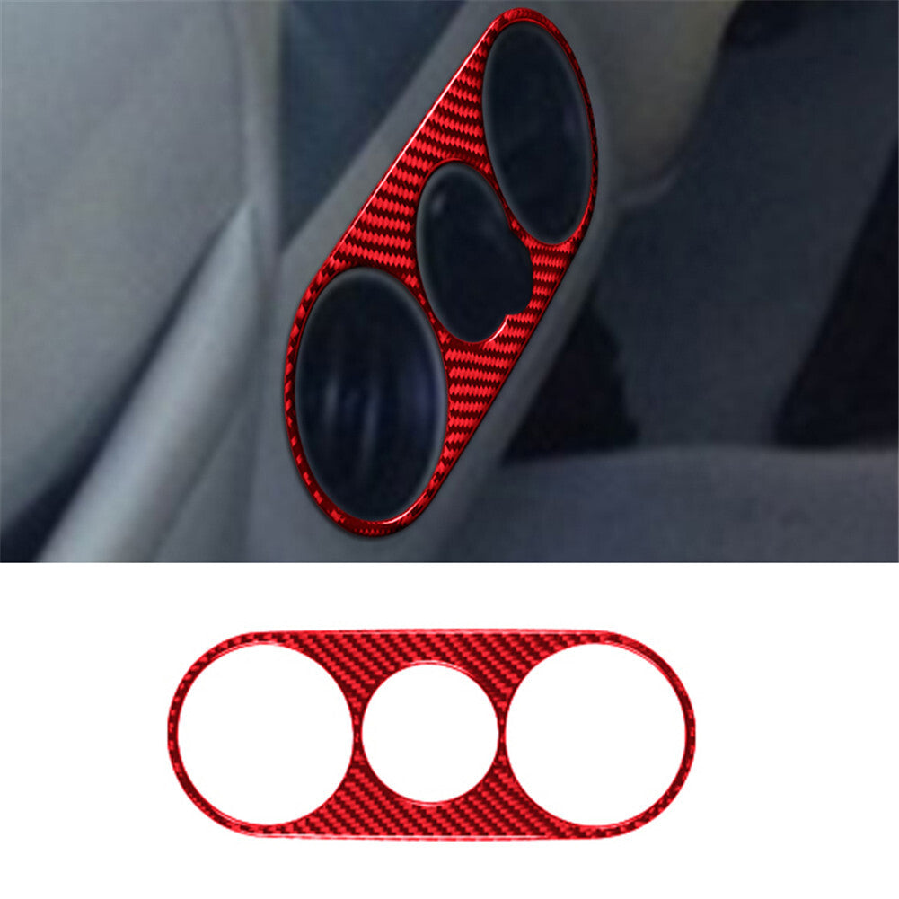 2x Carbon Fiber Steering Wheel Buttons Trim for Subaru Forester 2009-2013 Type B v