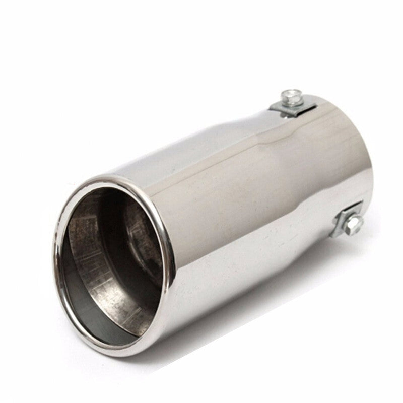 1Pcs Car Exhaust Pipe Tip Muffler Steel Stainless Trim Tail Tube Stainless Steel