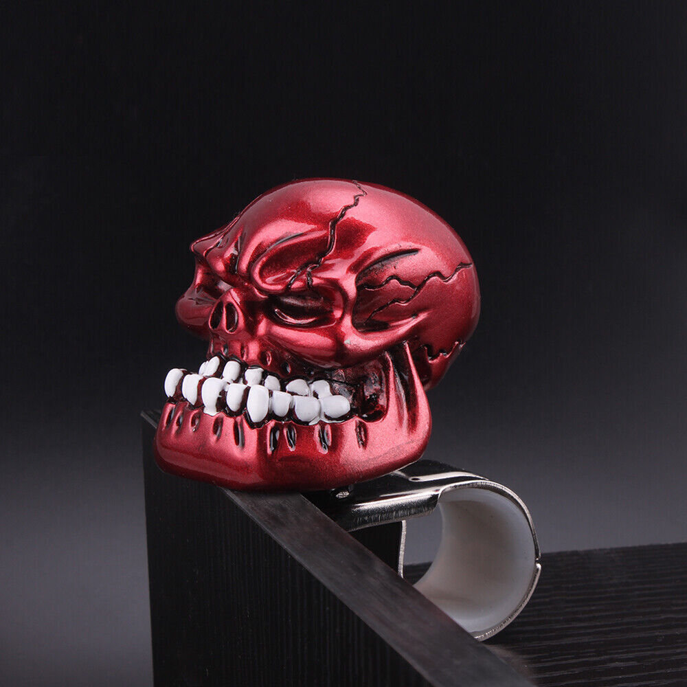 Steering Wheel Spinner Black Skull Head Car Suicide Knob Handle for Auto/Truck