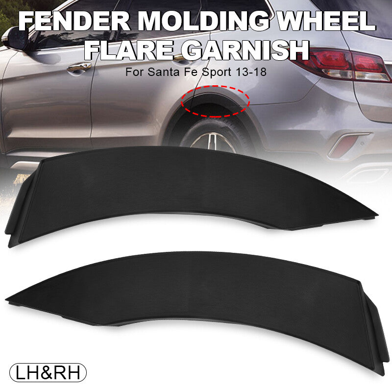 Pair Left+Right Rear Fender Molding Wheel Flare Garnish for 13-18 Santa Fe Sport